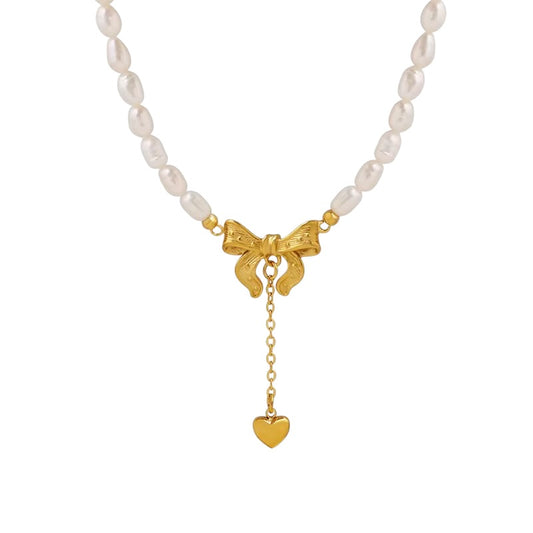 Golden Bow Necklace