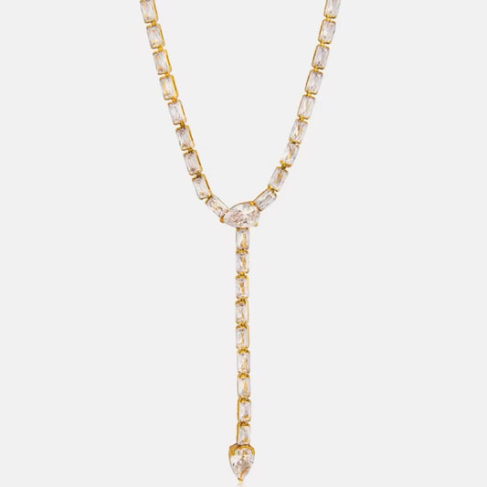 Baguette Diamond Lariat Necklace
