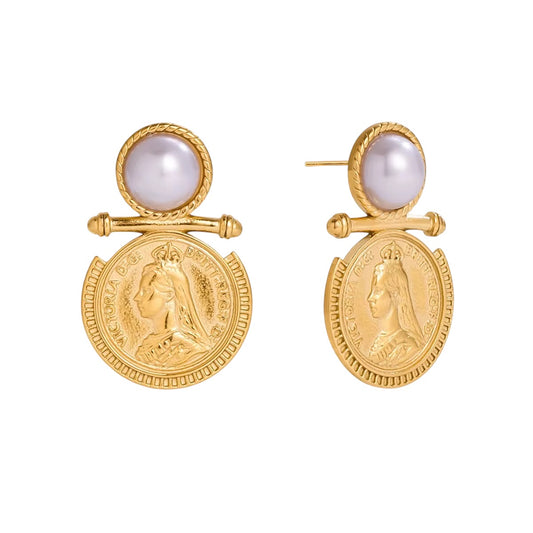 Victoria Coin Earrings