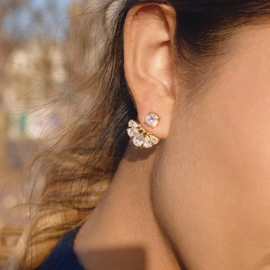 Diamond Petal Earrings