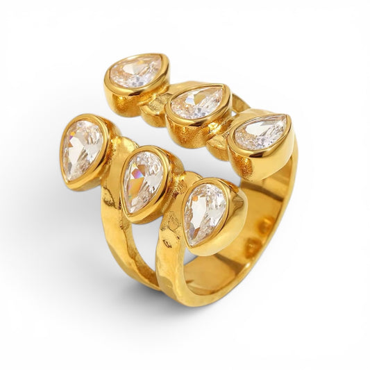 Golden Drop Ring